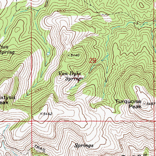 Topographic Map of Van Dyke Spring, AZ