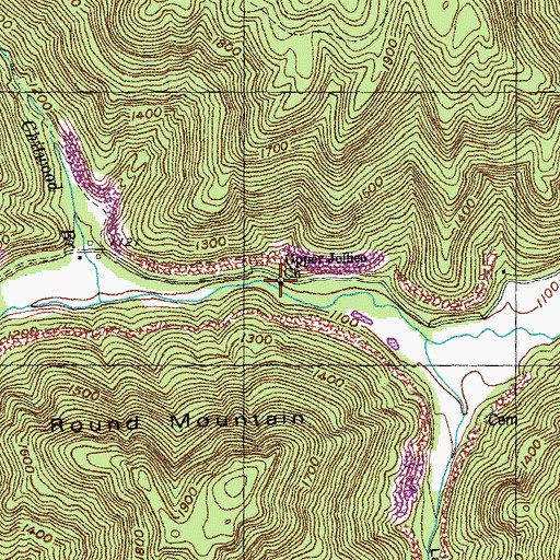 Topographic Map of Upper Jellico Church, TN