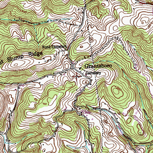 Topographic Map of Grantsboro School (historical), TN