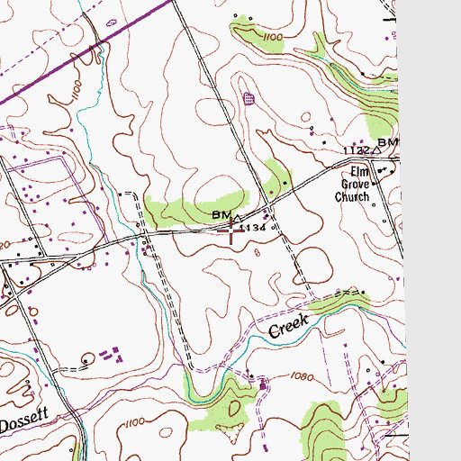 Topographic Map of Kincaid Historical Monument, TN