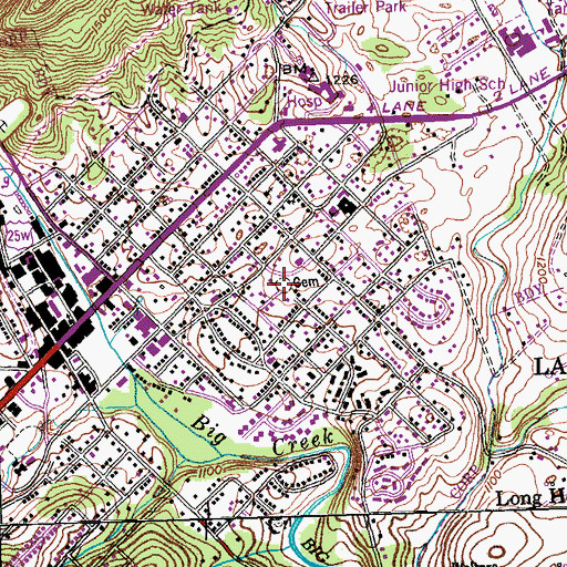 Topographic Map of Laban Sharp Cemetery, TN