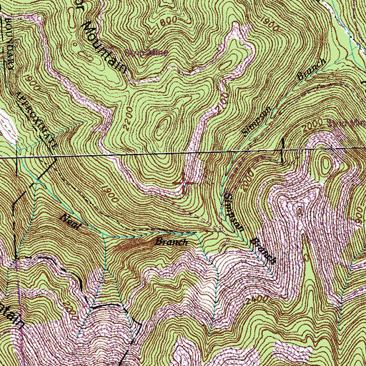 Topographic Map of Martin Mine, TN
