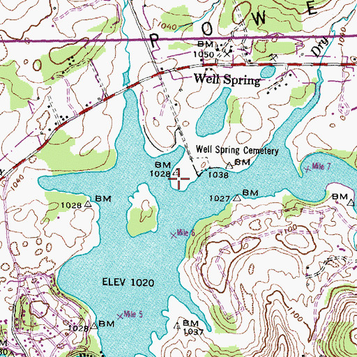 Topographic Map of Powell Valley Conservation League Camp, TN