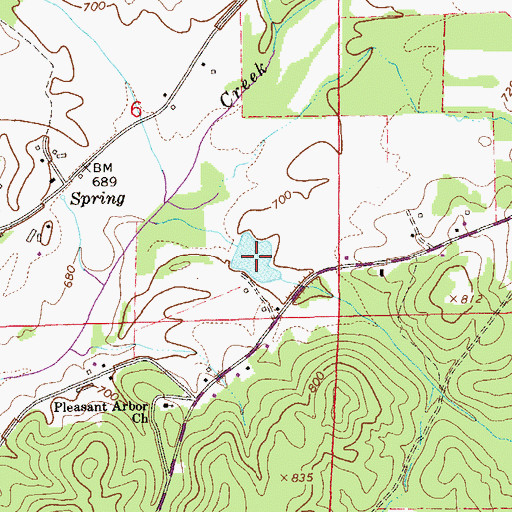 Topographic Map of Norton Lake, AL