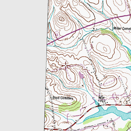Topographic Map of Smith Cemetery, TN