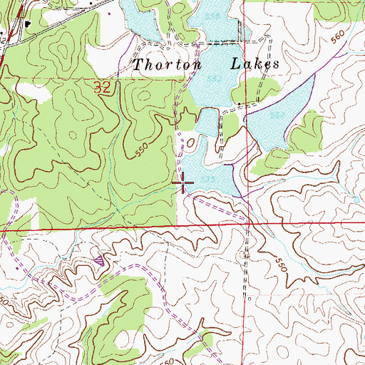 Topographic Map of Thorton Number 1 Dam, AL