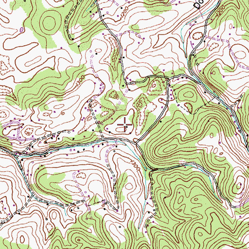 Topographic Map of Wilson Cemetery, TN