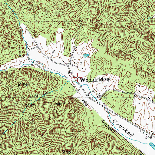 Topographic Map of Woolridge School (historical), TN