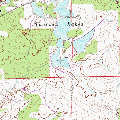 Topographic Map of Thornton Number 1 Lake, AL