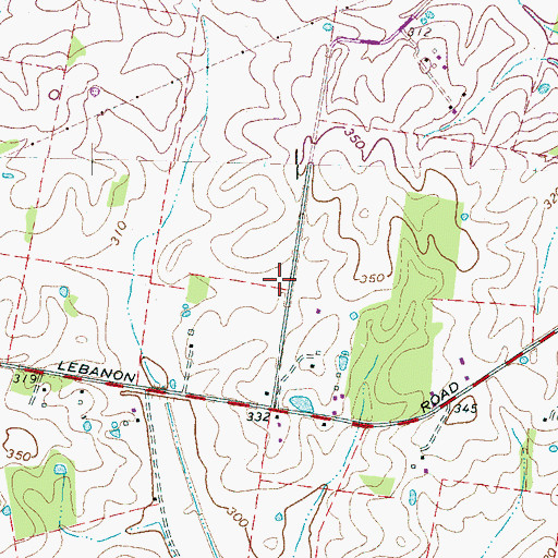 Topographic Map of Anthony School (historical), TN