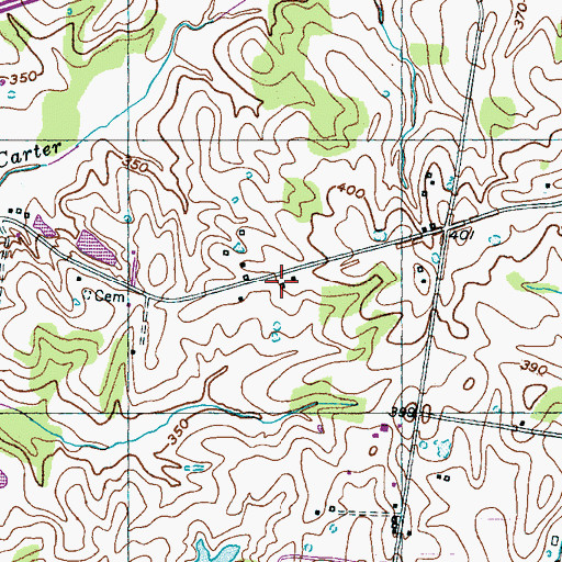 Topographic Map of Cliff School (historical), TN