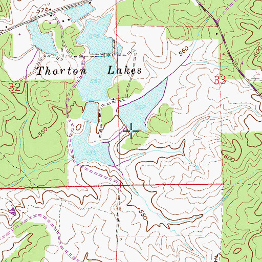 Topographic Map of Thorton Number 2 Dam, AL