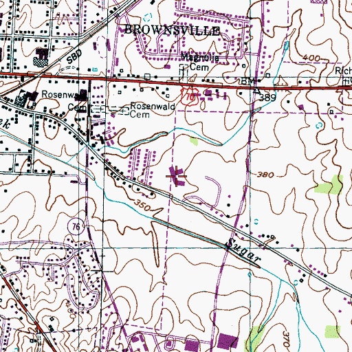 Topographic Map of East Side Elementary School, TN