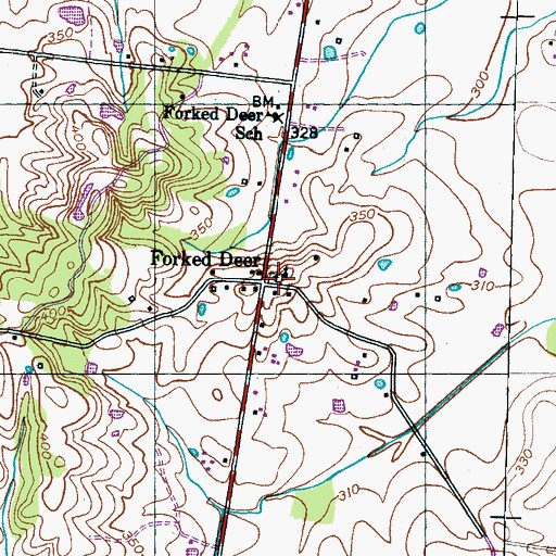 Topographic Map of Eureka Cemetery, TN