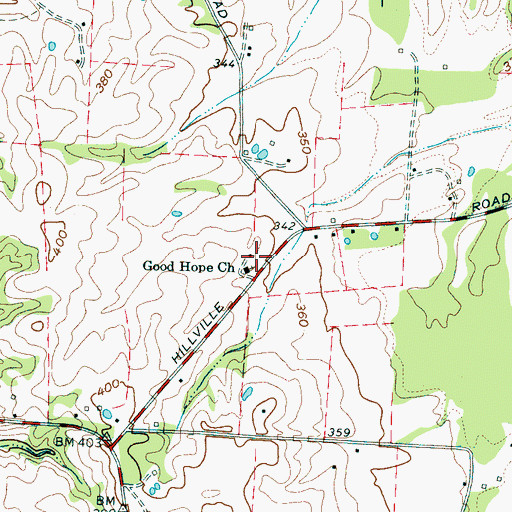Topographic Map of Good Hope School (historical), TN