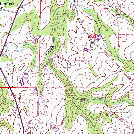 Topographic Map of Wrights Lake, AL