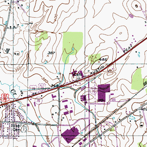 Topographic Map of Haywood Park Community Hospital, TN