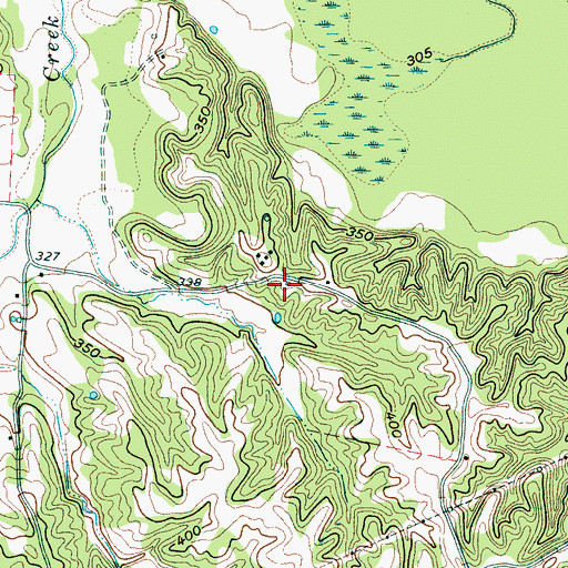 Topographic Map of Hills Chapel (historical), TN