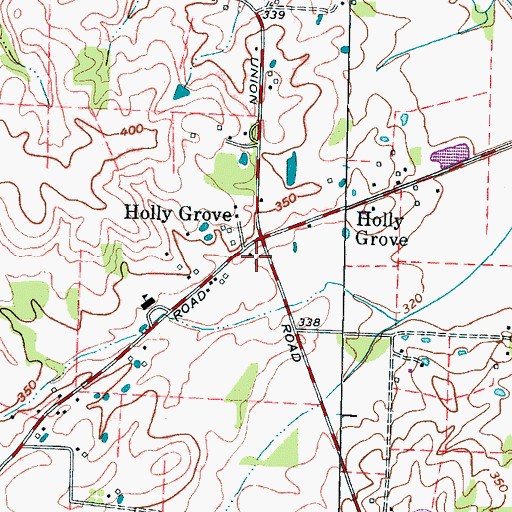 Topographic Map of Holly Grove Baptist Church, TN