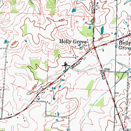 Topographic Map of Holly Grove School (historical), TN