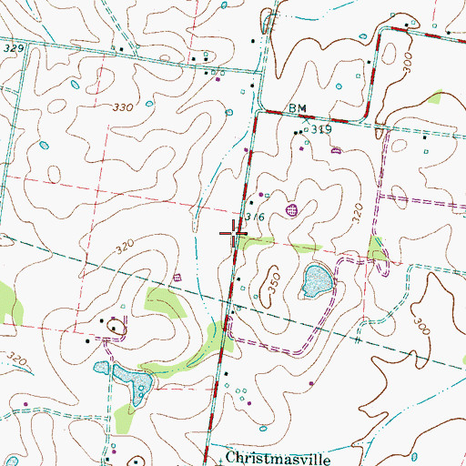 Topographic Map of Lone Oak School (historical), TN