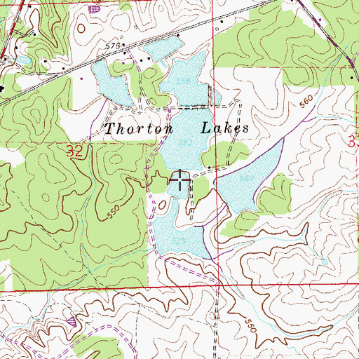 Topographic Map of Thorton Number 3 Dam, AL