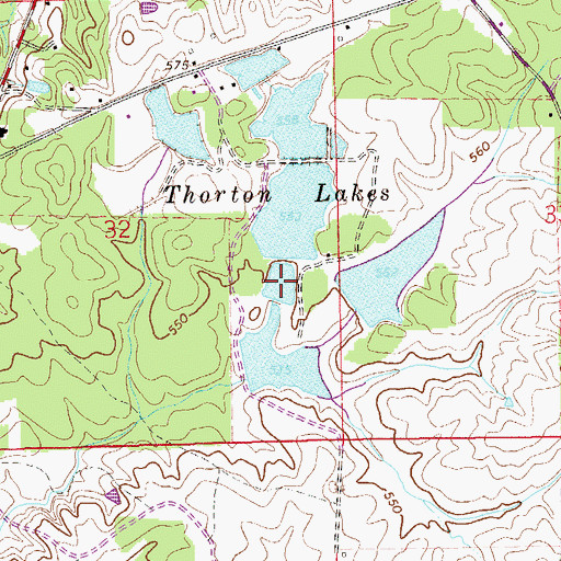 Topographic Map of Thornton Number 3 Lake, AL