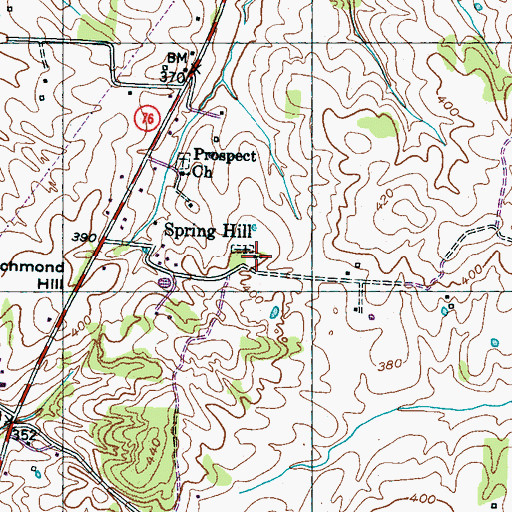 Topographic Map of Spring Hill Church, TN