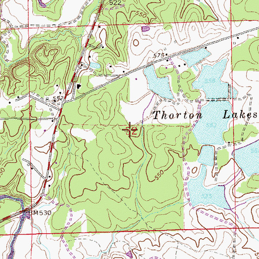 Topographic Map of Thornton Number 5 Lake, AL