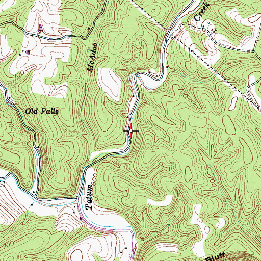 Topographic Map of Antioch Church (historical), TN