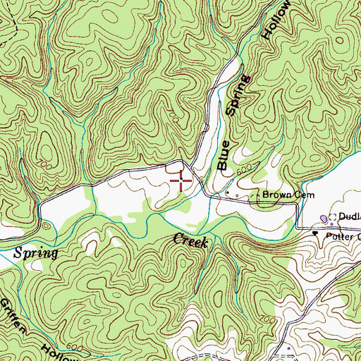 Topographic Map of Big Spring Creek School (historical), TN