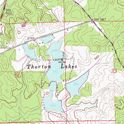 Topographic Map of Thorton Number 4 Dam, AL