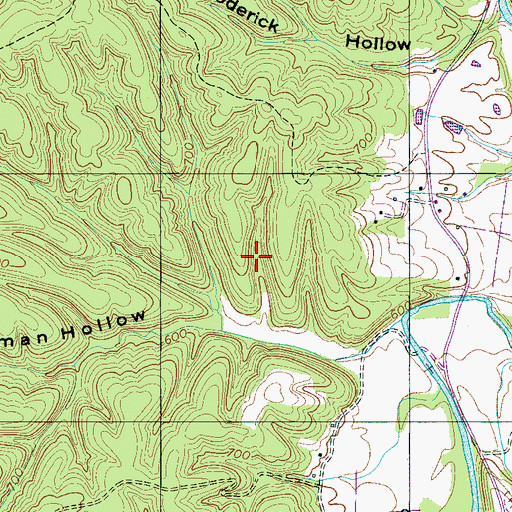 Topographic Map of Coleman Hollow Prospect, TN