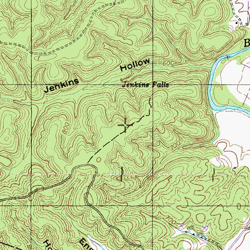 Topographic Map of Jenkins Branch Mine, TN