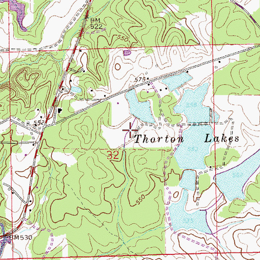 Topographic Map of Thorton Number 6 Dam, AL