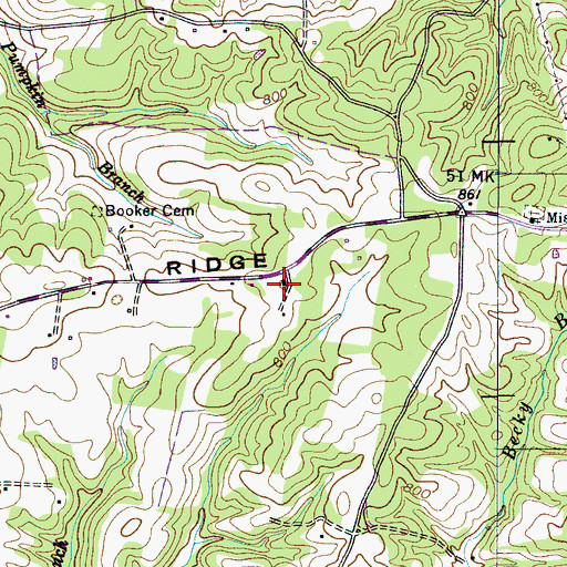 Topographic Map of Mount Gossett School (historical), TN