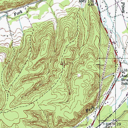 Topographic Map of West Black Hollow Mine, TN