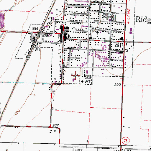 Topographic Map of Agnes McCutchen Park, TN