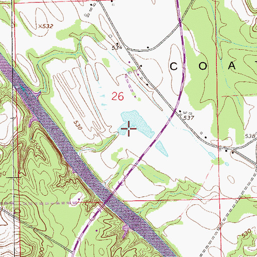 Topographic Map of Thorval Dam, AL