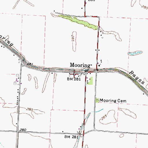 Topographic Map of Burnette Church, TN