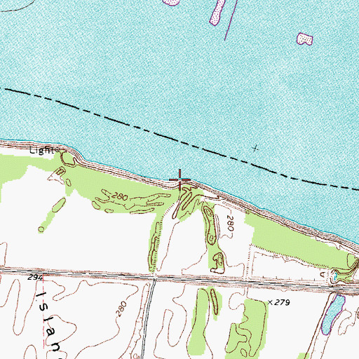 Topographic Map of Cherokee Landing, TN