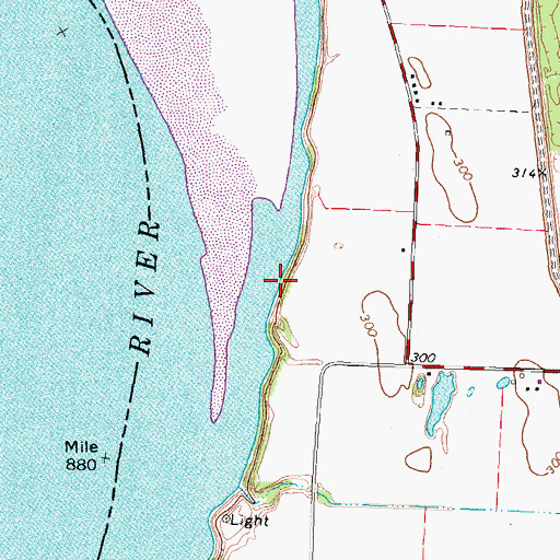 Topographic Map of Compromise Landing, TN
