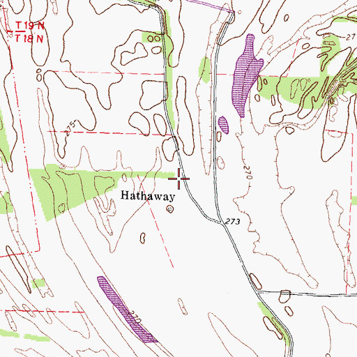 Topographic Map of Hathaway Church (historical), TN