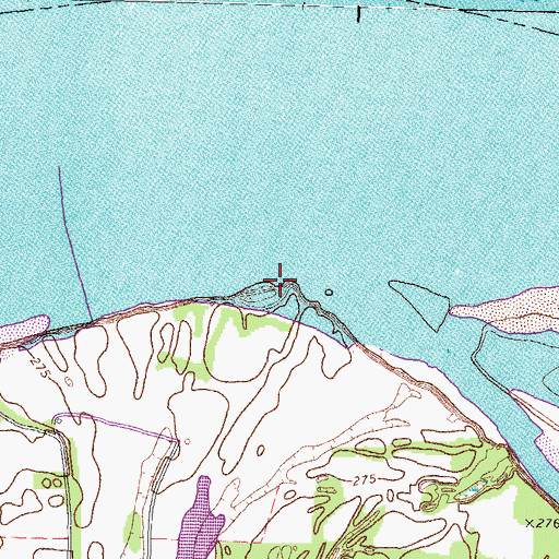 Topographic Map of Hathway Landing (historical), TN