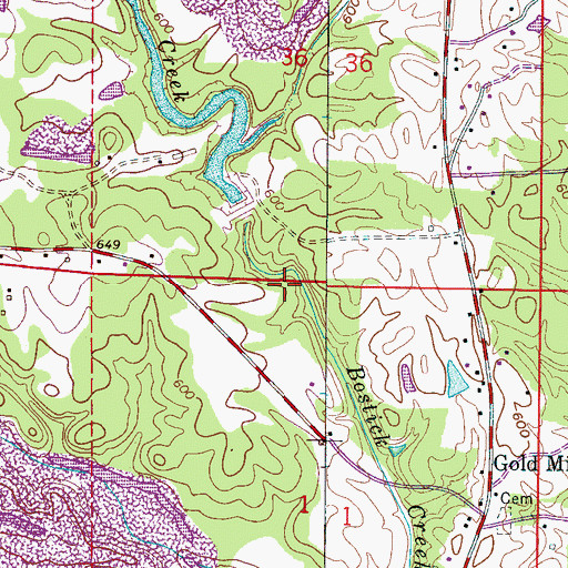 Topographic Map of Little New River Lake Number 2, AL