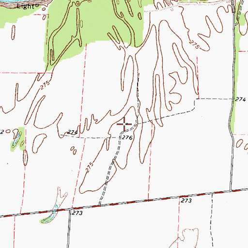 Topographic Map of Pecks Mill School (historical), TN