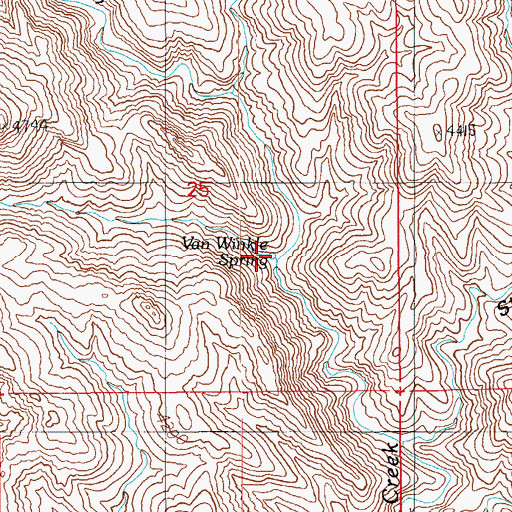 Topographic Map of Van Winkle Spring, AZ
