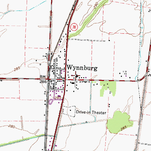 Topographic Map of Wynnburg Baptist Church, TN