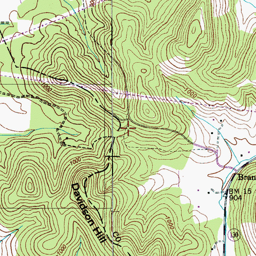 Topographic Map of Armstrong Cemetery, TN