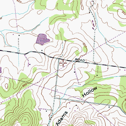 Topographic Map of Barrett Cemetery, TN
